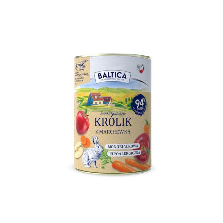 Karma mokra - królik z marchewką Baltica zdjęcie 1