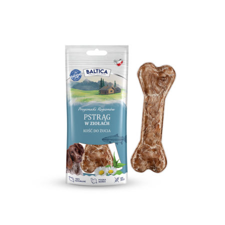 Kość do żucia - pstrąg w ziołach