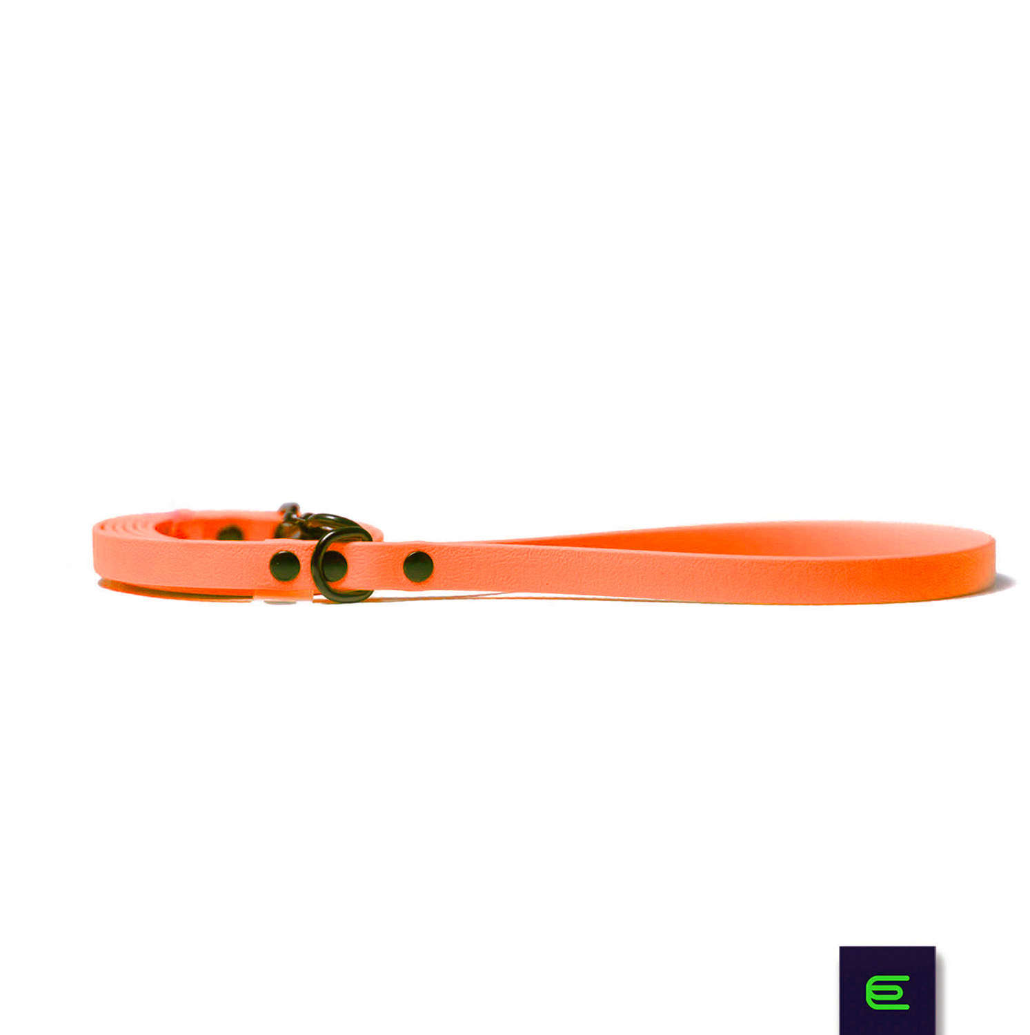 Smycz dla charcika włoskiego Neon Orange BioThane® - EYESH -for dog walks- zdjęcie 1